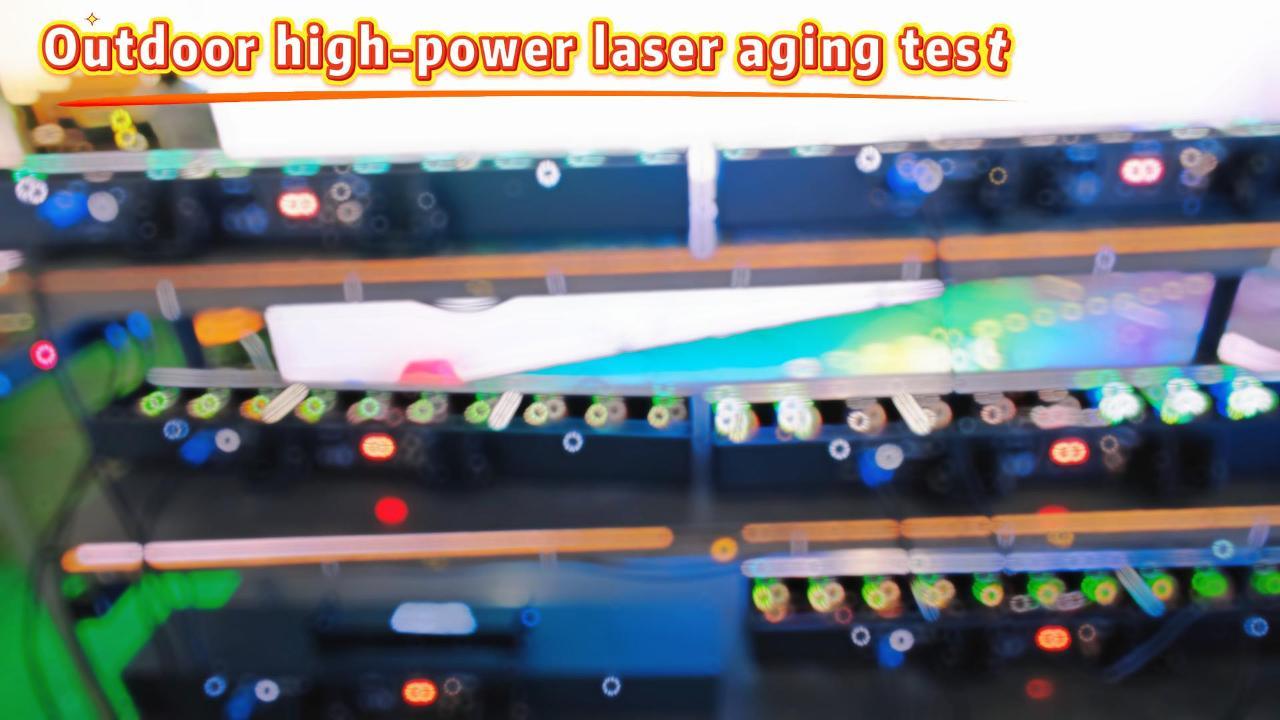 Outdoor high-power laser aging test